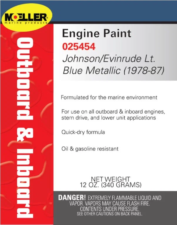 025454 – MOELLER Engine Paint, For Use On All Outboard And Inboard Engines/ Stern Drive And Lower Unit Applications J...